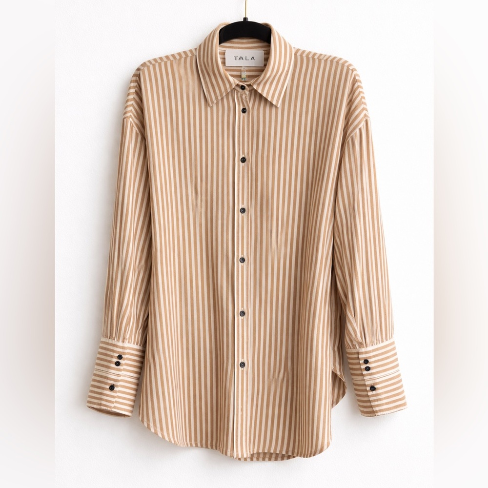 TALA | The Essential Striped Linen Shirt | Medium
